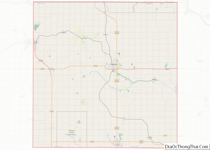 Map of Brown County