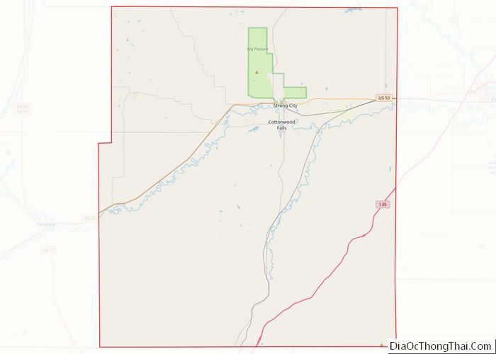 Map of Chase County
