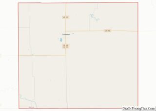 Map of Comanche County, Kansas