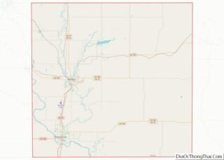 Map of Cowley County, Kansas