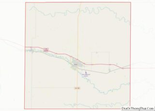 Map of Ellis County, Kansas