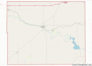 Map of Ellsworth County, Kansas