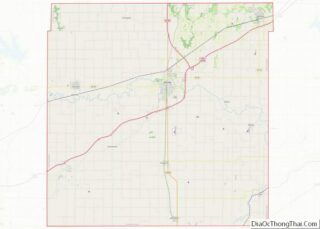 Map of Franklin County, Kansas