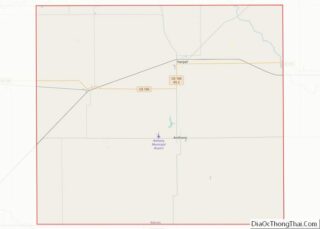 Map of Harper County, Kansas