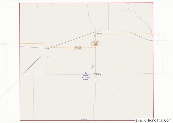 Map of Harper County