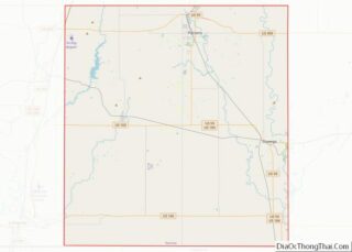 Map of Labette County, Kansas