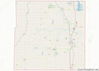 Map of Linn County, Kansas