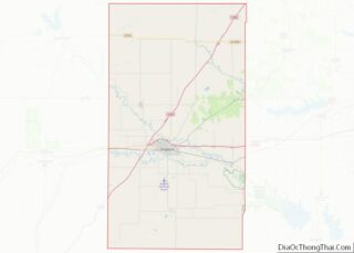 Map of Lyon County, Kansas