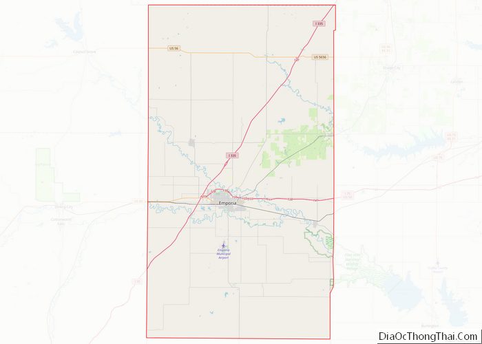 Map Of Lyon County Kansas Địa Ốc Thông Thái 0772