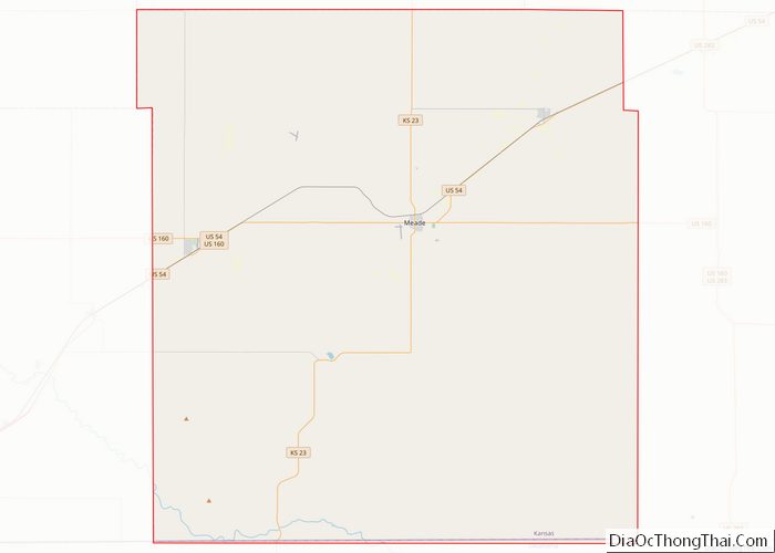 Map of Meade County