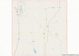 Map of Neosho County, Kansas