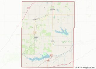 Map of Osage County, Kansas