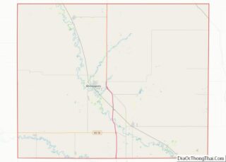 Map of Ottawa County, Kansas