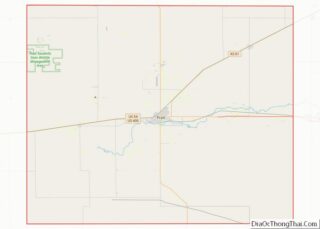 Map of Pratt County, Kansas