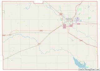 Map of Reno County, Kansas