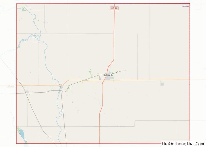 Map of Republic County