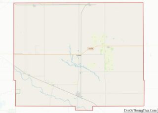 Map of Rice County, Kansas