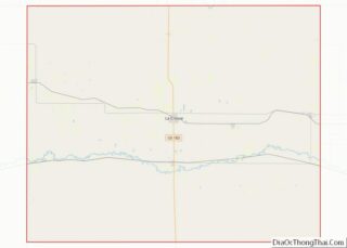 Map of Rush County, Kansas