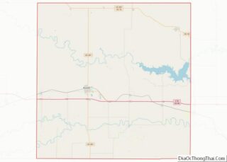 Map of Russell County, Kansas