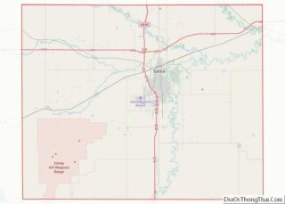 Map of Saline County, Kansas