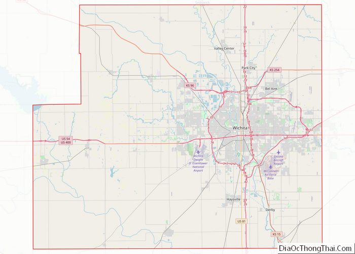 Map of Sedgwick County