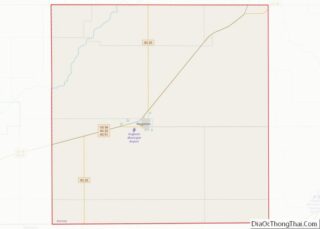 Map of Stevens County, Kansas