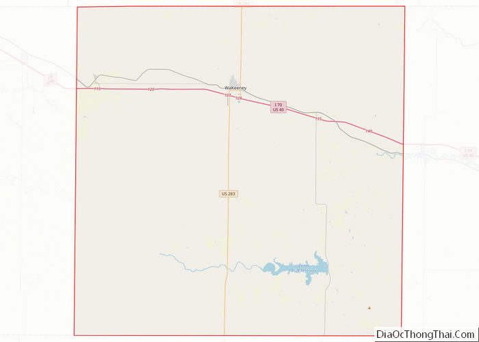 Map of Trego County