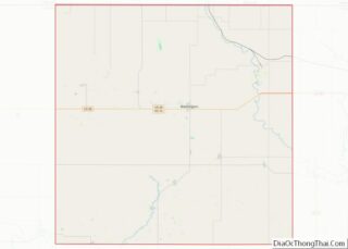 Map of Washington County, Kansas