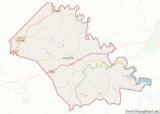 Map of Bath County, Kentucky