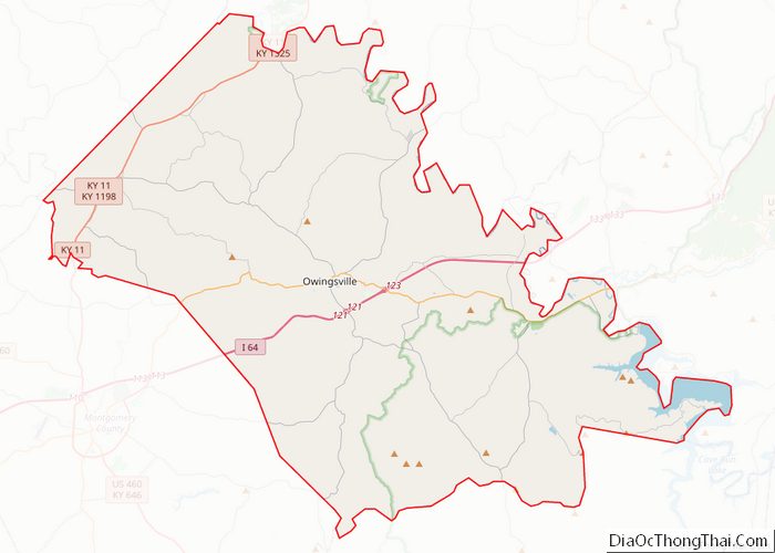 Map of Bath County