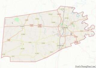 Map of Boyle County, Kentucky