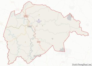 Map of Breathitt County, Kentucky