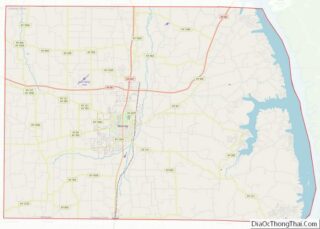 Map of Calloway County, Kentucky