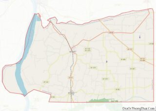 Map of Carlisle County, Kentucky