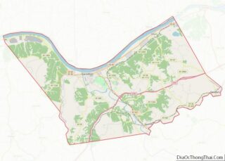 Map of Carroll County, Kentucky