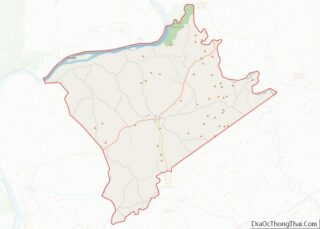 Map of Crittenden County, Kentucky