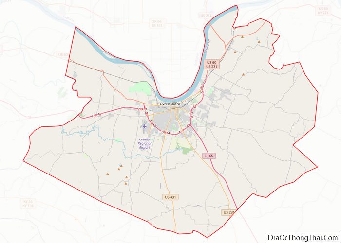 Map of Daviess County