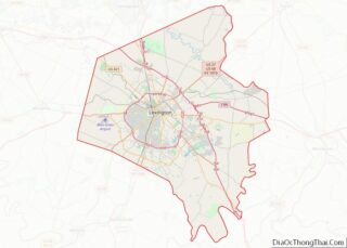 Map of Fayette County, Kentucky