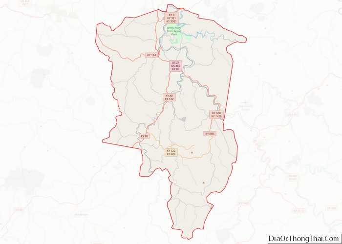 Map of Floyd County