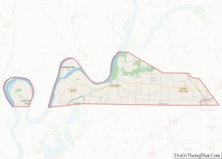 Map of Fulton County, Kentucky