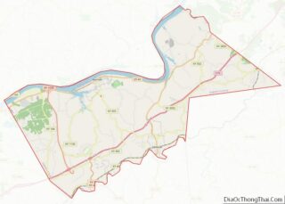 Map of Gallatin County, Kentucky