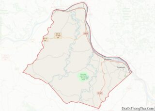 Map of Greenup County, Kentucky