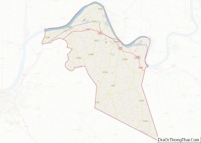 Map of Hancock County