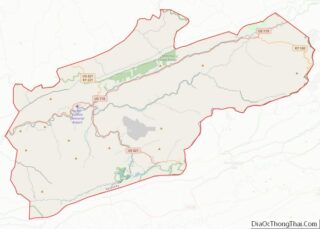 Map of Harlan County, Kentucky