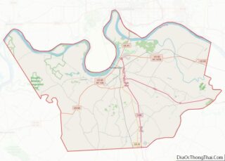 Map of Henderson County, Kentucky