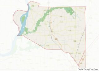 Map of Hickman County, Kentucky