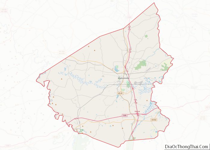 Map of Hopkins County