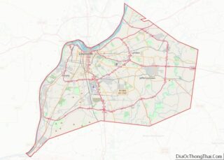 Map of Jefferson County, Kentucky