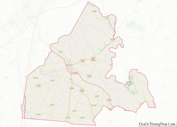 Map of Larue County