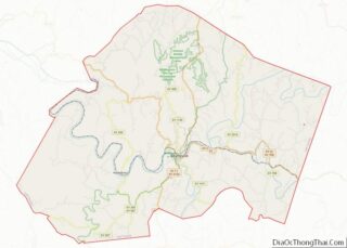 Map of Lee County, Kentucky